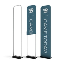 Load image into Gallery viewer, 24in x 60in Waveline Tension Fabric Banner Stand | expogoods.com
