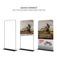 Load image into Gallery viewer, 48in x 116in Waveline Tension Fabric Banner Stand | expogoods.com
