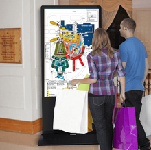 Load image into Gallery viewer, 55in Floor Standing Touch Screen Computer Kiosk | expogoods.com
