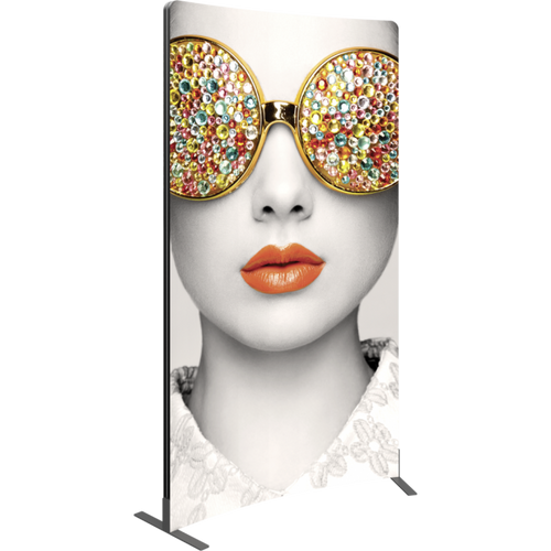 8ft High Curved Vector Frame SEG Fabric Banner Display