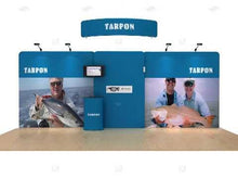 Load and play video in Gallery viewer, 10ft Scallop A Waveline Media Tension Fabric Display
