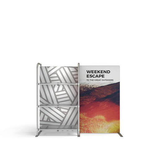 5ft x 5ft Waveline Merchandiser Kit S02 | Tension Fabric Display | expogoods.com
