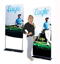 Load image into Gallery viewer, 24in EZ Extend Tension Fabric Banner Stand Display | expogoods.com
