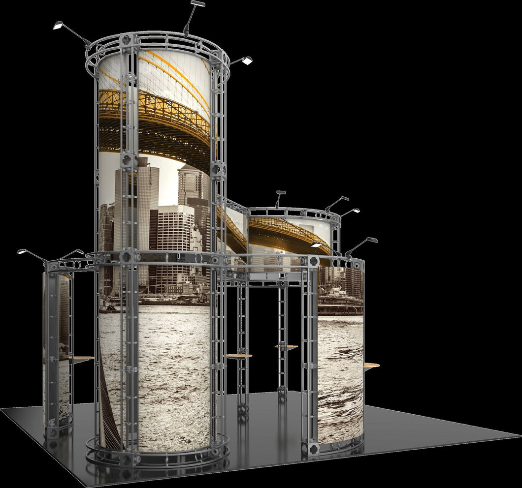 20ft x 20ft Island Corvus Orbital Express Truss Display | expogoods.com