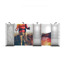Load image into Gallery viewer, 19ft x 8ft Waveline Merchandiser Kit 04 | Tension Fabric Display | expogoods.com
