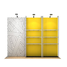 Load image into Gallery viewer, 10ft x 8ft Waveline Merchandiser Kit 16 | Tension Fabric Display | expogoods.com
