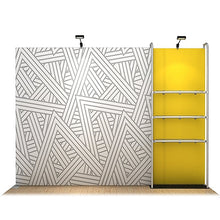 Load image into Gallery viewer, 10ft x 8ft Waveline Merchandiser Kit 17 | Tension Fabric Display | expogoods.com

