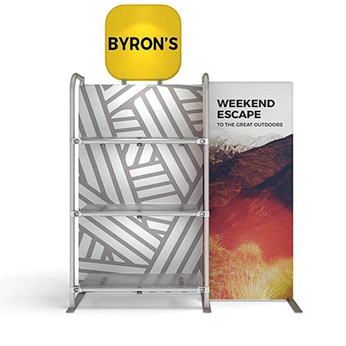 4.5ft x 5ft Waveline Merchandiser Kit S01 | Tension Fabric Display | expogoods.com