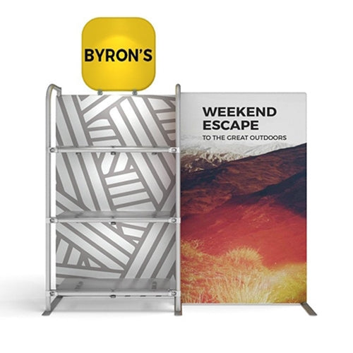 5ft x 5ft Waveline Merchandiser Kit S02 | Tension Fabric Display | expogoods.com