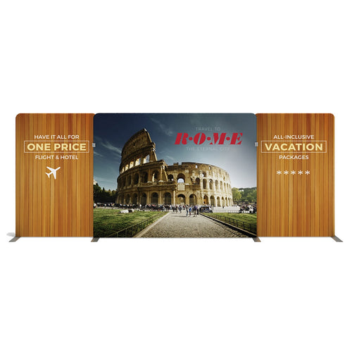 20ft Atlantic A Waveline Media Display | Tension Fabric Exhibit | expogoods.com