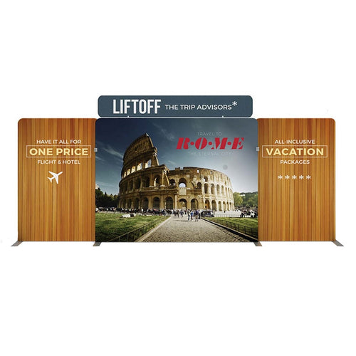 20ft Atlantic B Waveline Media Display | Tension Fabric Exhibit | expogoods.com