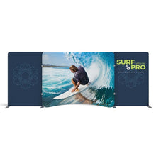Load image into Gallery viewer, 20ft Caribbean A Waveline Media Display | Tension Fabric Exhibit | expogoods.com
