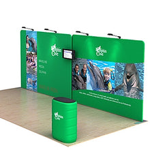 Load image into Gallery viewer, 20ft Dolphin A Waveline Media Display | Tension Fabric Exhibit | expogoods.com
