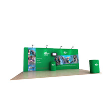 Load image into Gallery viewer, 20ft Dolphin A Waveline Media Display | Tension Fabric Exhibit | expogoods.com
