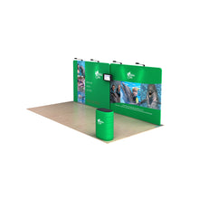Load image into Gallery viewer, 20ft Dolphin A Waveline Media Display | Tension Fabric Exhibit | expogoods.com
