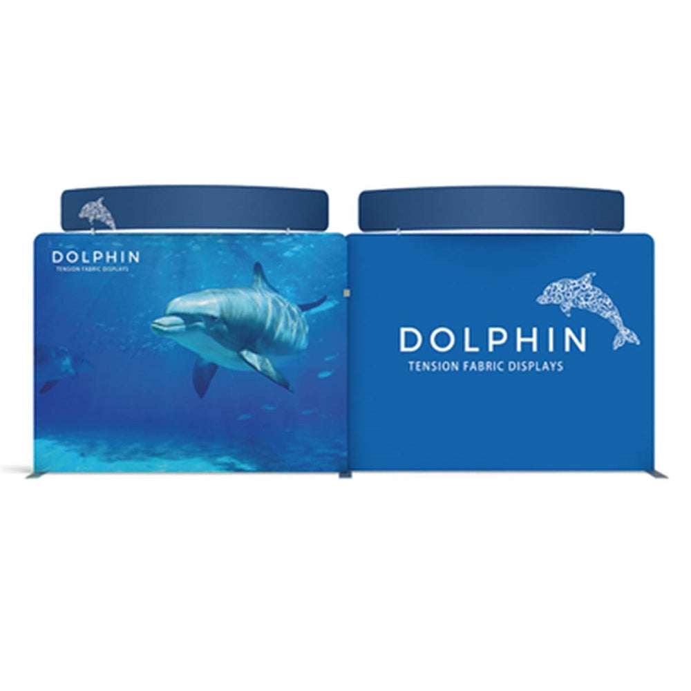 20ft Dolphin C Waveline Media Display | Tension Fabric Exhibit | expogoods.com