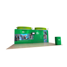 Load image into Gallery viewer, 20ft Dolphin C Waveline Media Display | Tension Fabric Exhibit | expogoods.com
