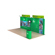 Load image into Gallery viewer, 20ft Dolphin C Waveline Media Display | Tension Fabric Exhibit | expogoods.com

