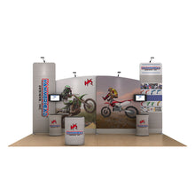 Load image into Gallery viewer, 20ft Hammerhead Waveline Media Display | Tension Fabric Exhibit | expogoods.com
