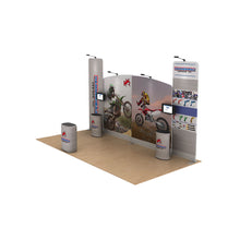 Load image into Gallery viewer, 20ft Hammerhead Waveline Media Display | Tension Fabric Exhibit | expogoods.com
