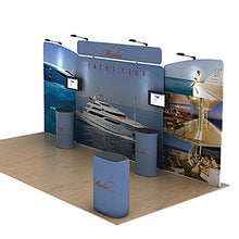 Load image into Gallery viewer, 20ft Marlin B Waveline Media Display | Tension Fabric Exhibit | expogoods.com
