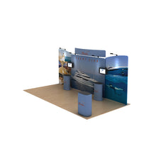 Load image into Gallery viewer, 20ft Marlin C Waveline Media Display | Tension Fabric Exhibit | expogoods.com
