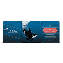 Load image into Gallery viewer, 20ft Orca A Waveline Media Display | Tension Fabric Exhibit | expogoods.com
