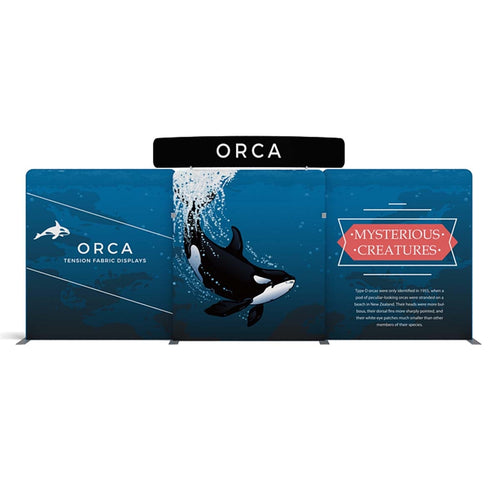 20ft Orca C Waveline Media Display | Tension Fabric Exhibit | expogoods.com