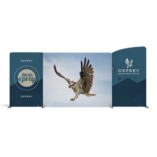 20ft Osprey A Waveline Media Display | Tension Fabric Exhibit | expogoods.com
