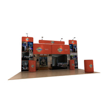 Load image into Gallery viewer, 20ft Reef B Waveline Media Display | Tension Fabric Exhibit | expogoods.com
