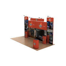 Load image into Gallery viewer, 20ft Reef B Waveline Media Display | Tension Fabric Exhibit | expogoods.com
