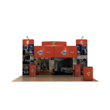 Load image into Gallery viewer, 20ft Reef C Waveline Media Display | Tension Fabric Exhibit | expogoods.com
