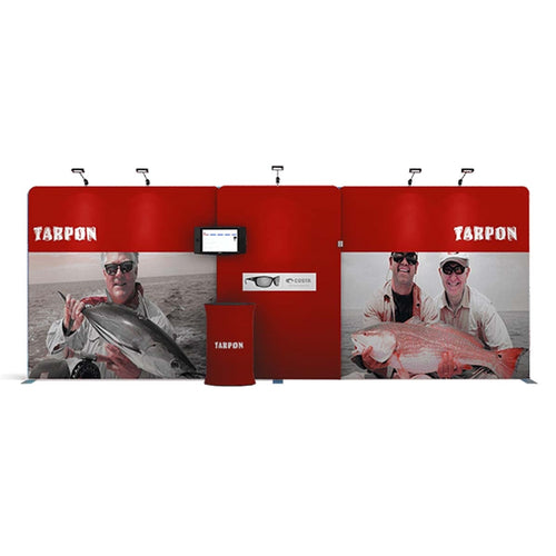 20ft Tarpon A Waveline Media Display | Tension Fabric Exhibit | expogoods.com