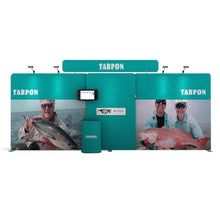 Load image into Gallery viewer, 20ft Tarpon B Waveline Media Display | Tension Fabric Exhibit | expogoods.com
