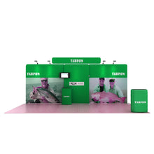 Load image into Gallery viewer, 20ft Tarpon B Waveline Media Display | Tension Fabric Exhibit | expogoods.com
