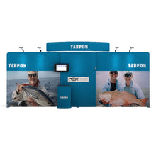 Load image into Gallery viewer, 20ft Tarpon C Waveline Media Display | Tension Fabric Exhibit | expogoods.com
