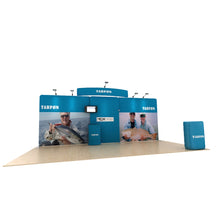 Load image into Gallery viewer, 20ft Tarpon C Waveline Media Display | Tension Fabric Exhibit | expogoods.com
