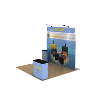 Load image into Gallery viewer, 10ft Seahorse B Waveline Media Display | Tension Fabric Exhibit | expogoods.com
