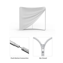 Load image into Gallery viewer, 8ft Curved Waveline Media Display | Tension Fabric Exhibit | expogoods.com
