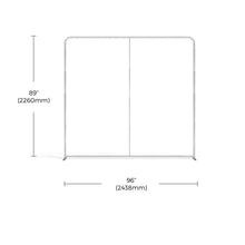 Load image into Gallery viewer, 8ft Flat Waveline Media Display | Tension Fabric Exhibit | expogoods.com

