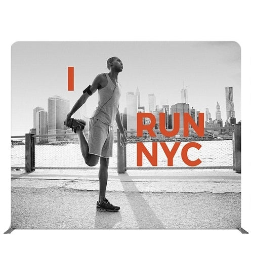 10ft Flat Waveline Media Display | Tension Fabric Exhibit | expogoods.com