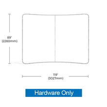 Load image into Gallery viewer, 10ft Serpentine Waveline Media Fabric Display
