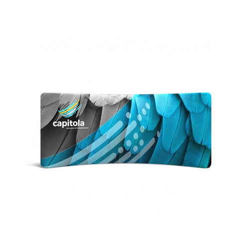 20ft Curved Waveline Media Display | Tension Fabric Exhibit | expogoods.com