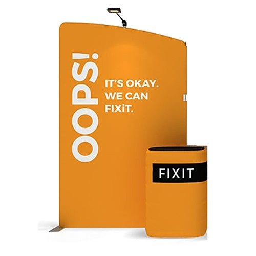 79in x 107in Panel C Waveline Media Display | Tension Fabric Exhibit | expogoods.com