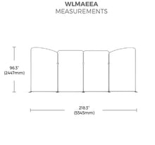 Load image into Gallery viewer, 79in x 107in Panel C Waveline Media Display | Tension Fabric Exhibit | expogoods.com
