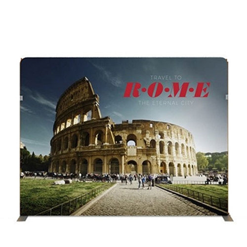 116in x 89in Panel F Waveline Media Display | Tension Fabric Exhibit | expogoods.com