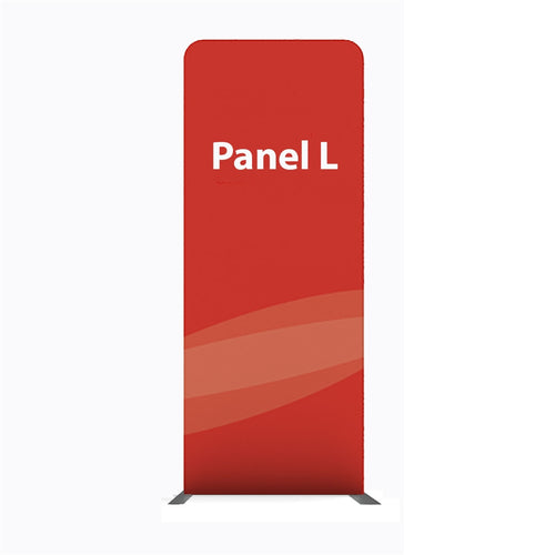 79in x 129in Panel L Waveline Media Display | Tension Fabric Exhibit | expogoods.com