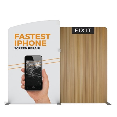 10ft Waveline Media Tension Fabric Display | WLMAE1 Kit 01 | expogoods.com