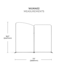 Load image into Gallery viewer, 10ft Waveline Media Tension Fabric Display | WLMAE2 Kit 01 | expogoods.com
