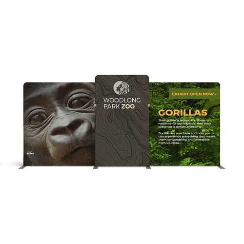 20ft WaveLine Media Tension Fabric Display | WLMNKN Kit 01 | expogoods.com
